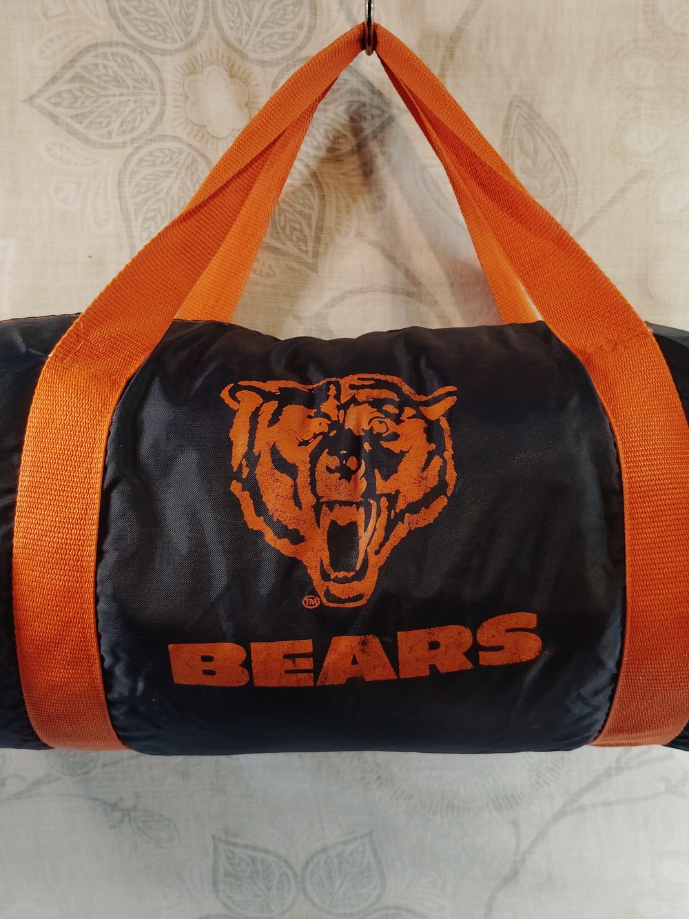 Bears Navy and Orange Duffel Bag